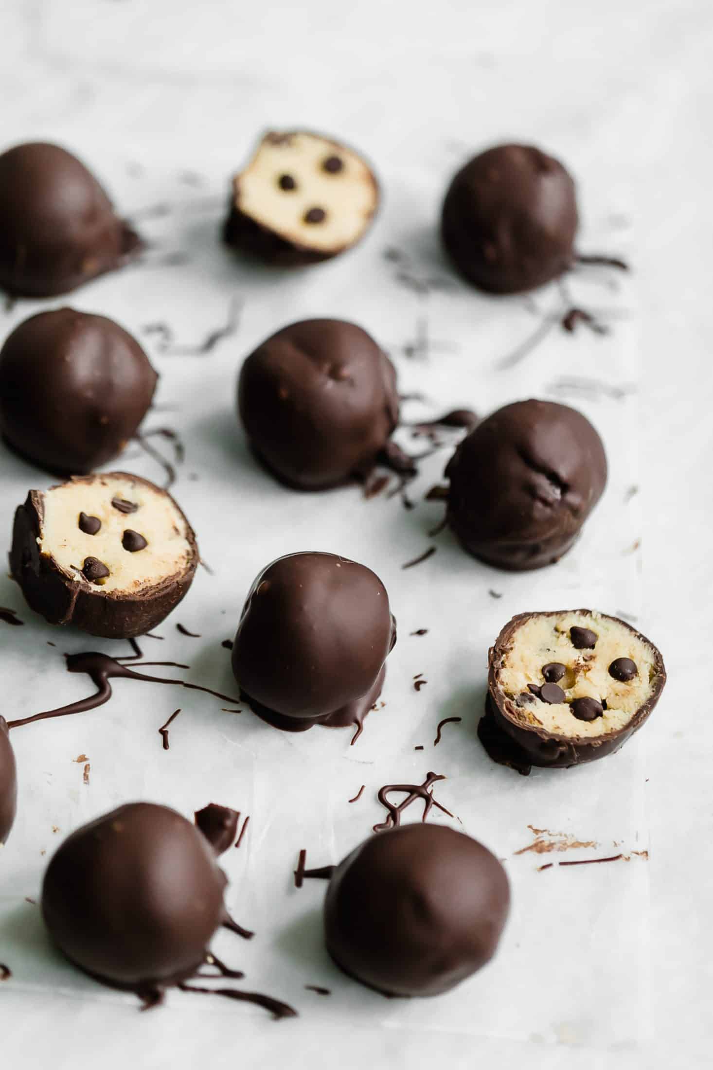 cookie dough truffles I howsweeteats.com #cookiedough #truffles #christmas #cookies