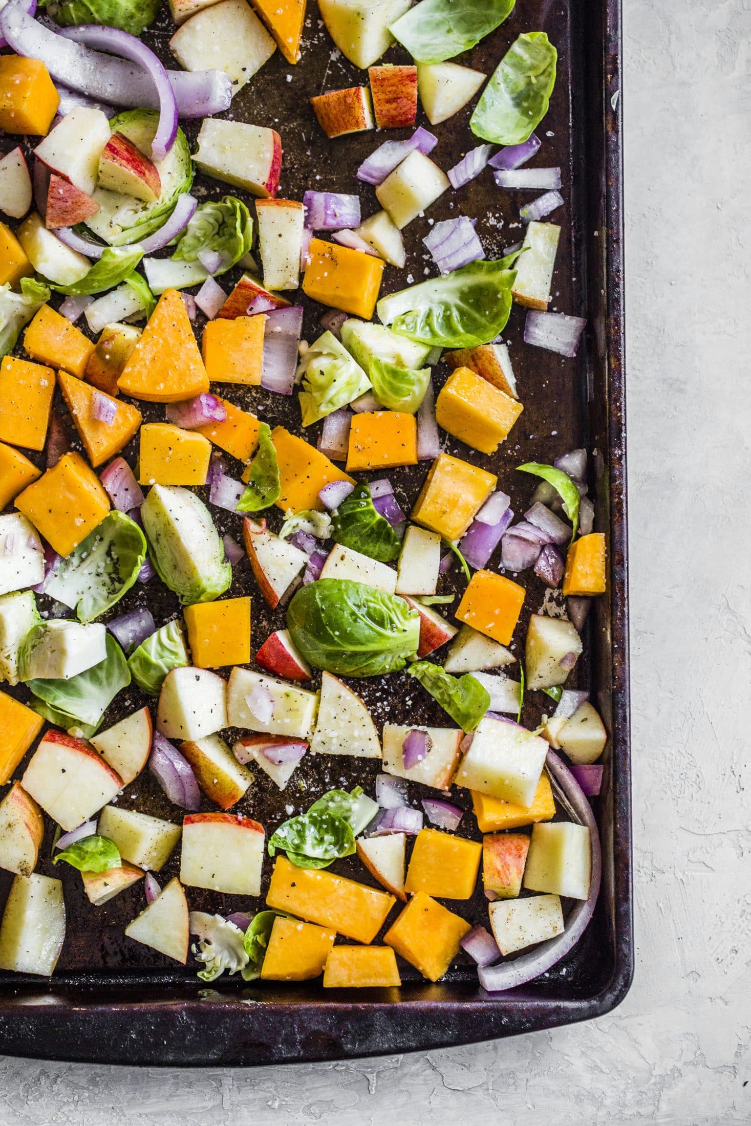warm autumn roasted vegetable salad I howsweeteats.com