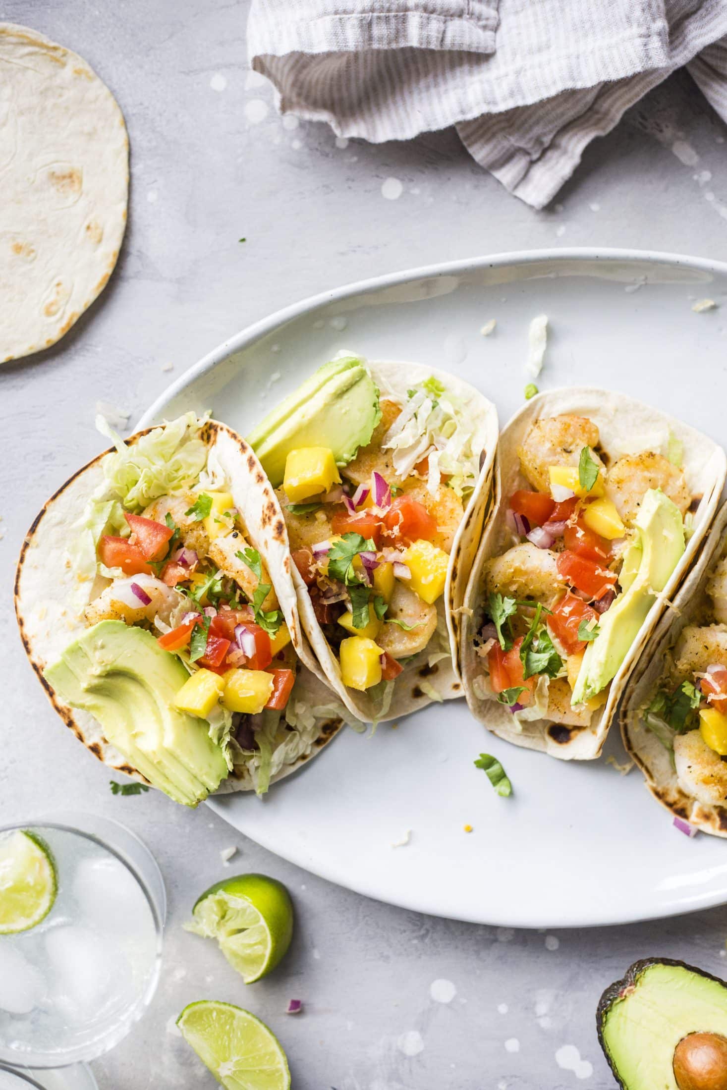 crispy shrimp tacos I howsweeteats.com #shrimp #tacos #seafood #healthy #recipes