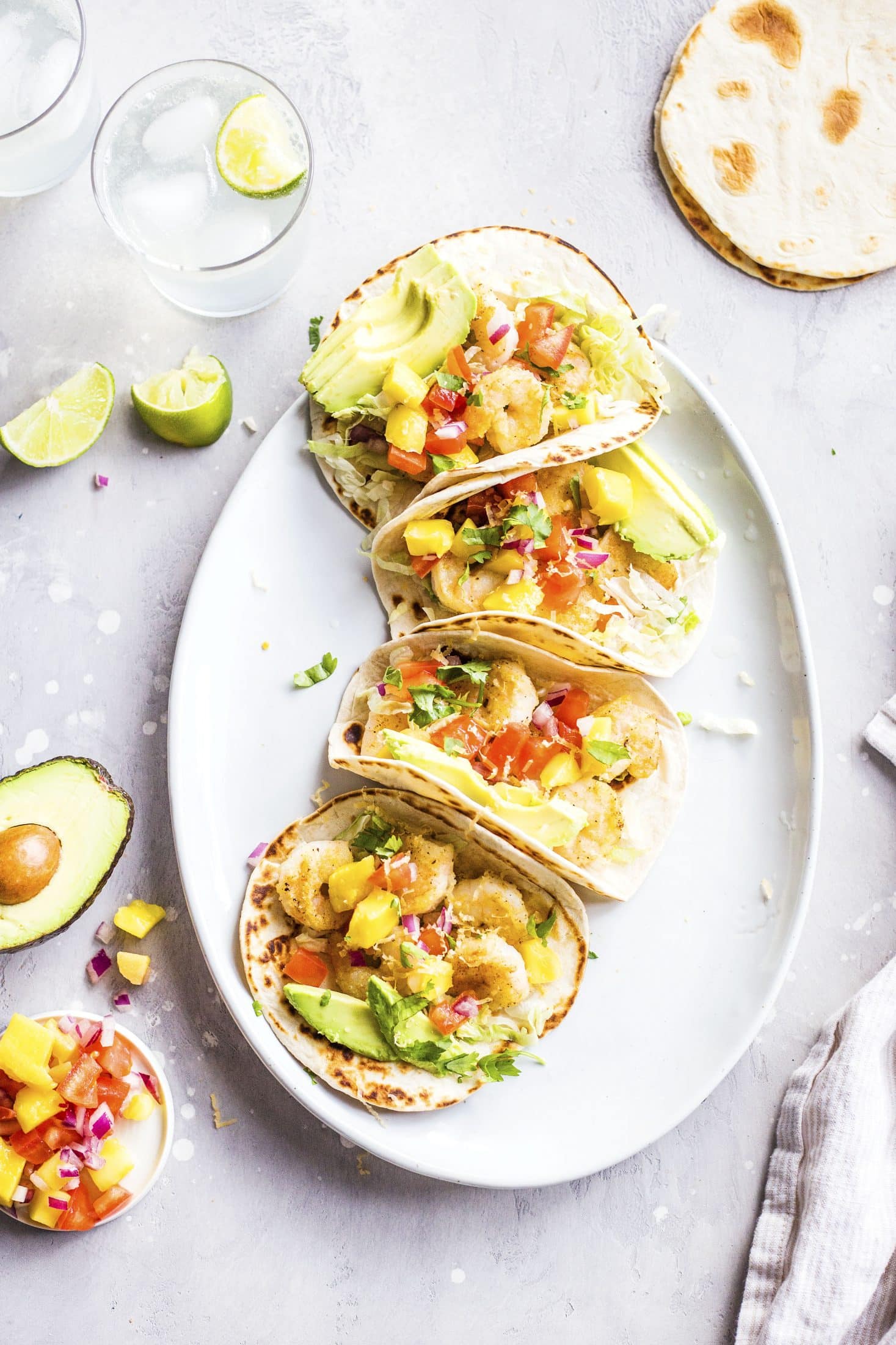 crispy shrimp tacos I howsweeteats.com #shrimp #tacos #seafood #healthy #recipes