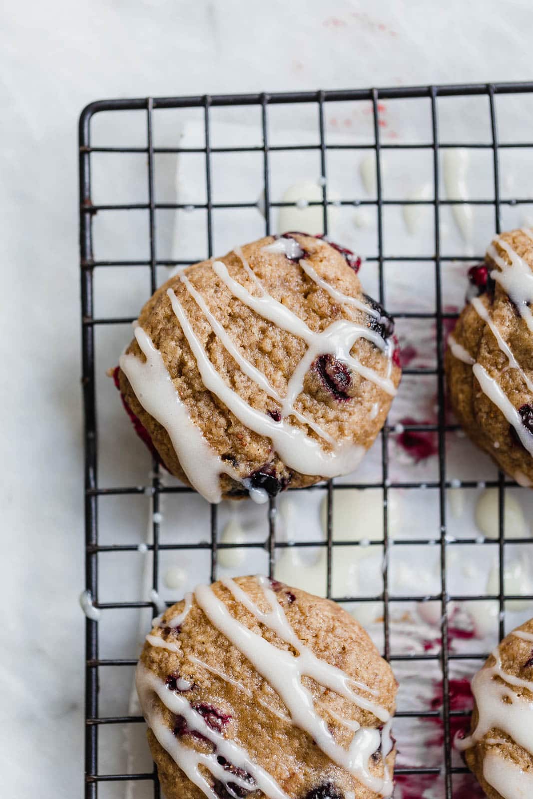 brown sugar blueberry cookies I howsweeteats.com