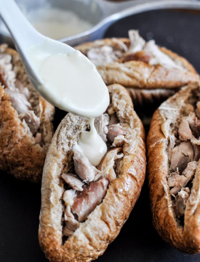 Homemade Chicken Cheesesteaks I howsweeteats.com