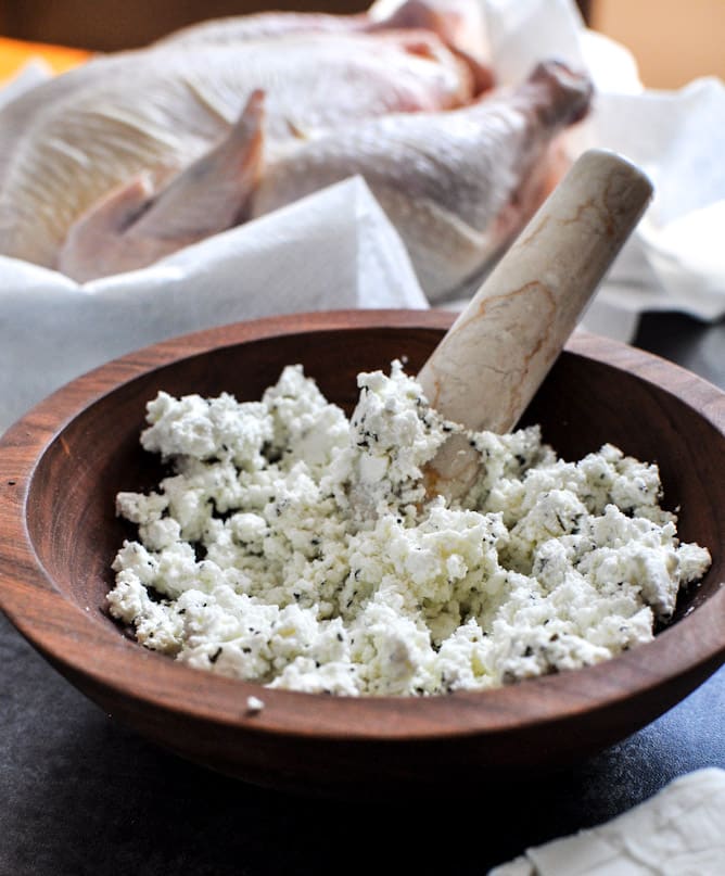 Goat Cheese Roasted Chicken I howsweeteats.com