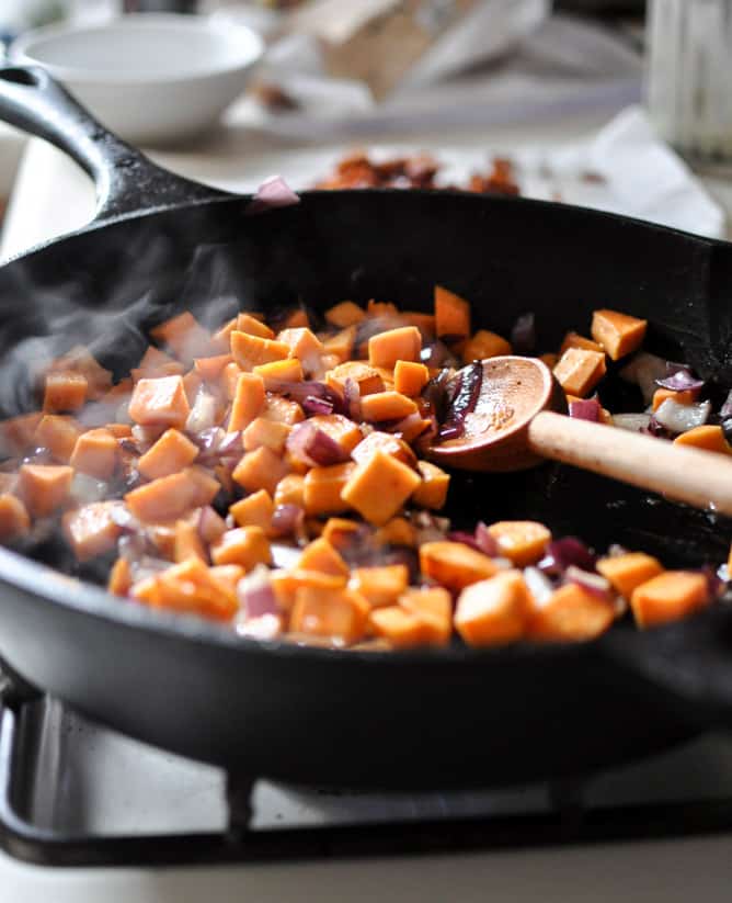 Brussels Sprouts Breakfast Hash I howsweeteats.com