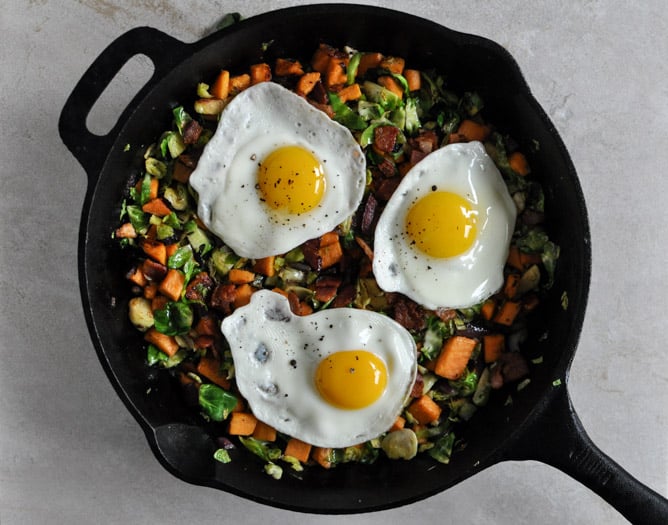 Brussels Sprouts Breakfast Hash I howsweeteats.com