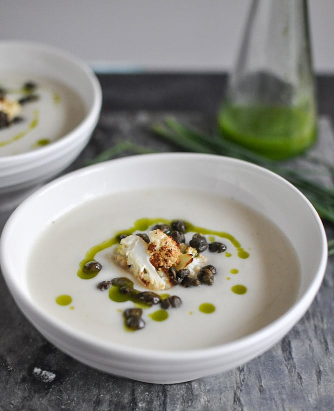 Creamy Cauliflower Soup I howsweeteats.com