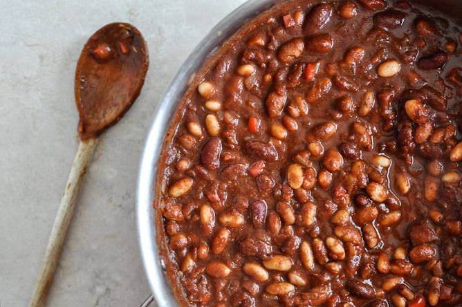 Three Bean Chili Pot Pies I howsweeteats.com