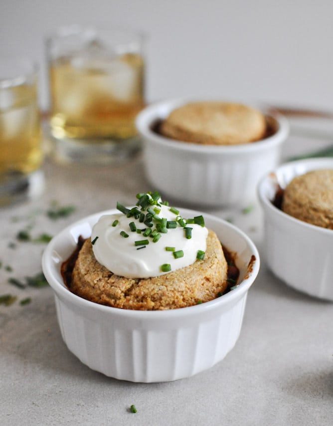 Three Bean Chili Pot Pies I howsweeteats.com