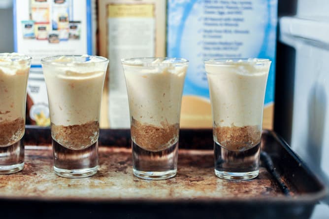 No-Bake Sweet Potato Cheesecakes I howsweeteats.com