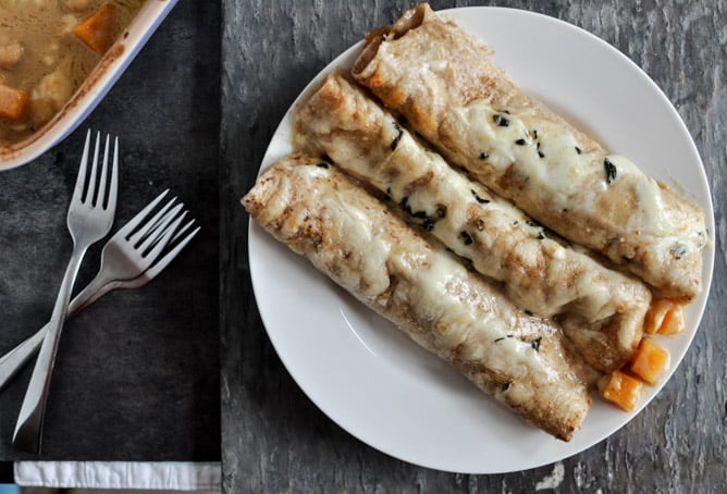 Butternut Squash Enchiladas I howsweeteats.com