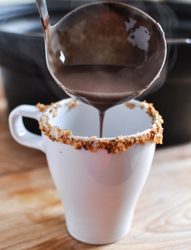 Crockpot Coconut Hot Chocolate I howsweeteats.com