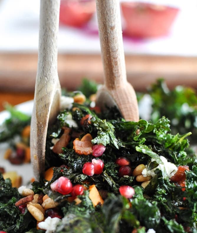 Crispy Kale Salad I howsweeteats.com