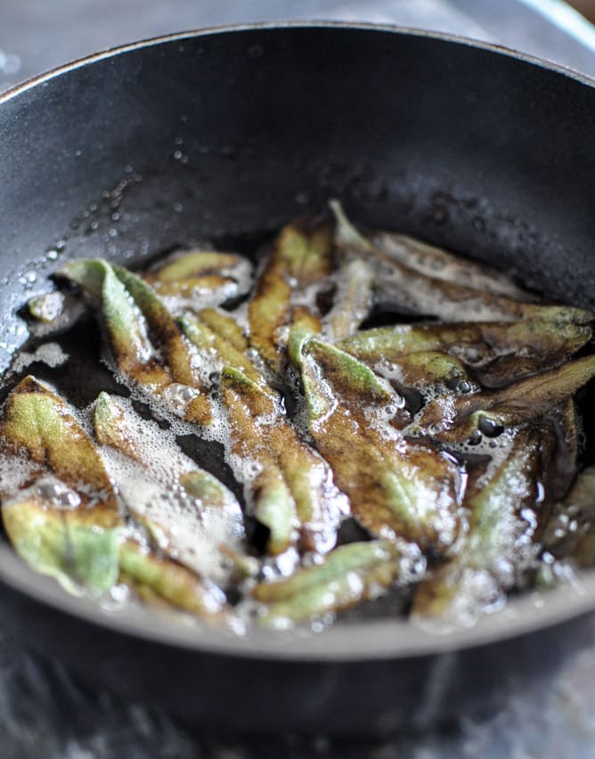 Goat Cheese Fondue with Fried Sage I howsweeteats.com