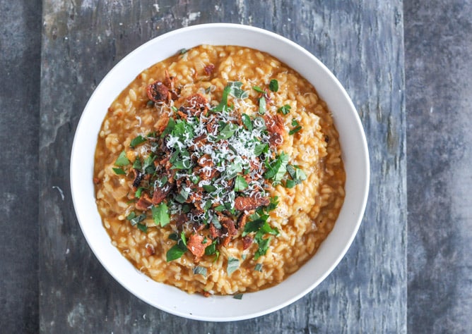 Roasted Sweet Potato Risotto I howsweeteats.com