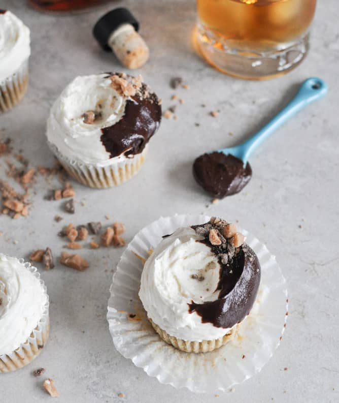 Banana Bourbon Cupcakes I howsweeteats.com