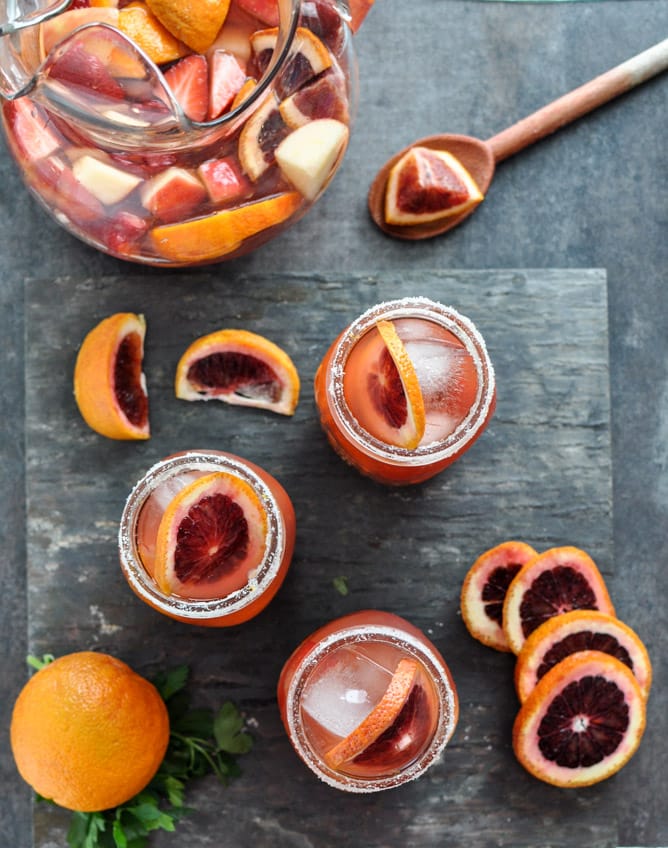 Blood Orange Sangria I howsweeteats.com