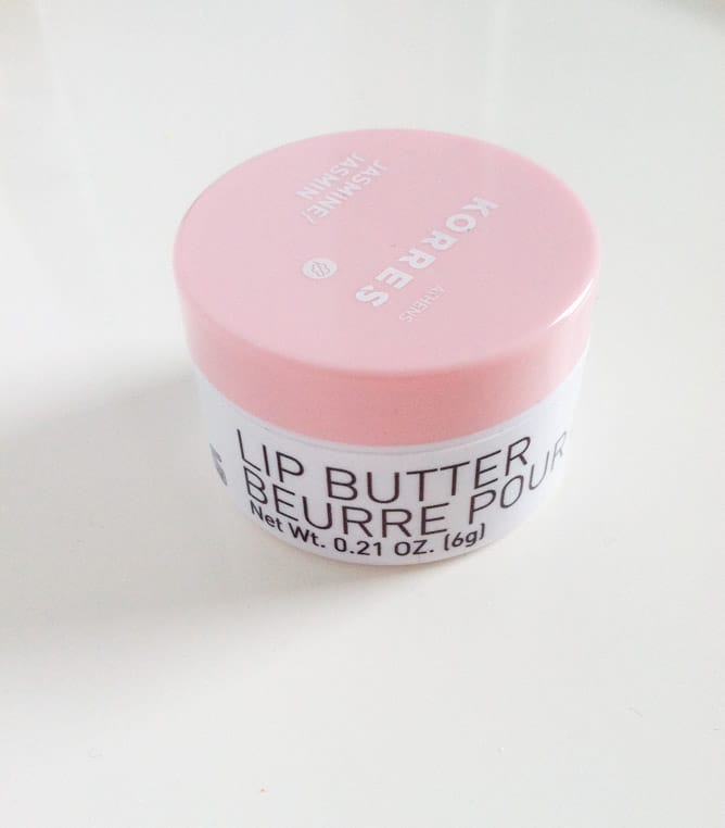 korres lip butter in jasmin I howsweeteats.com