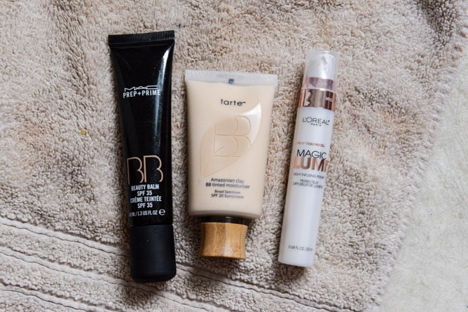 MAC BB cream, tarte BB moisturizer, loreal lumi primer I howsweeteats.com