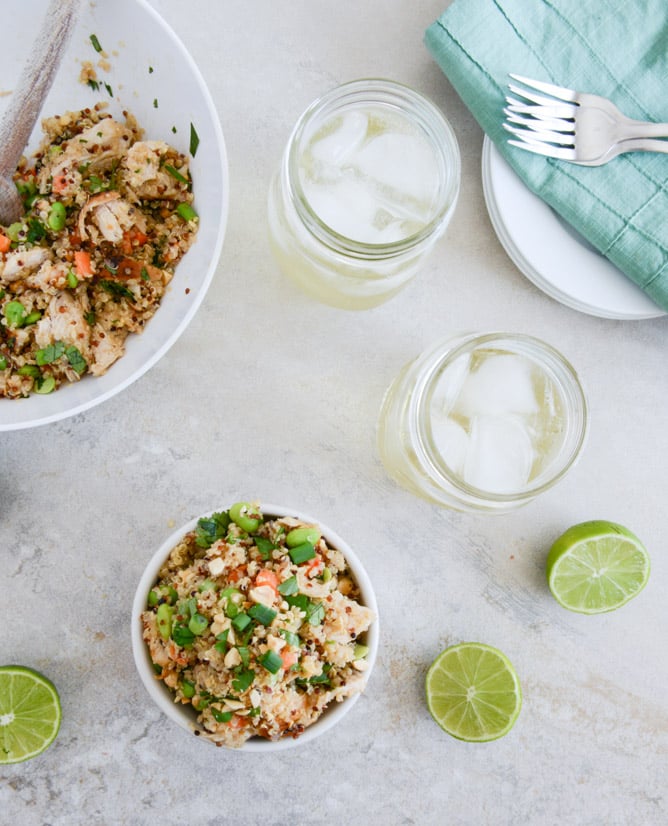 Thai Chicken Quinoa Bowl I howsweeteats.com