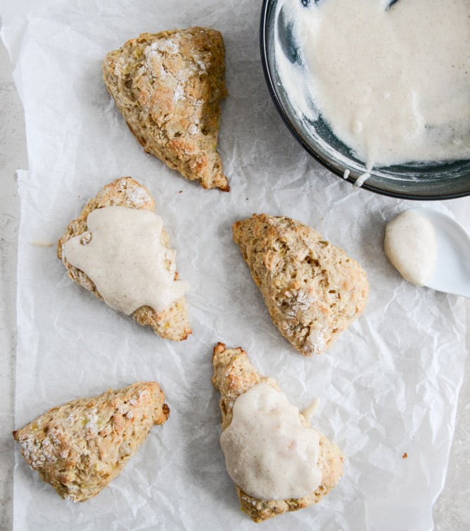 Banana Bread Scones I howsweeteats.com