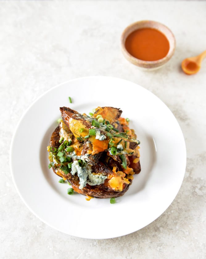 Crispy Buffalo Oven Fries I howsweeteats.com