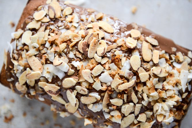 Spiked Almond Joy Poundcake I howsweeteats.com