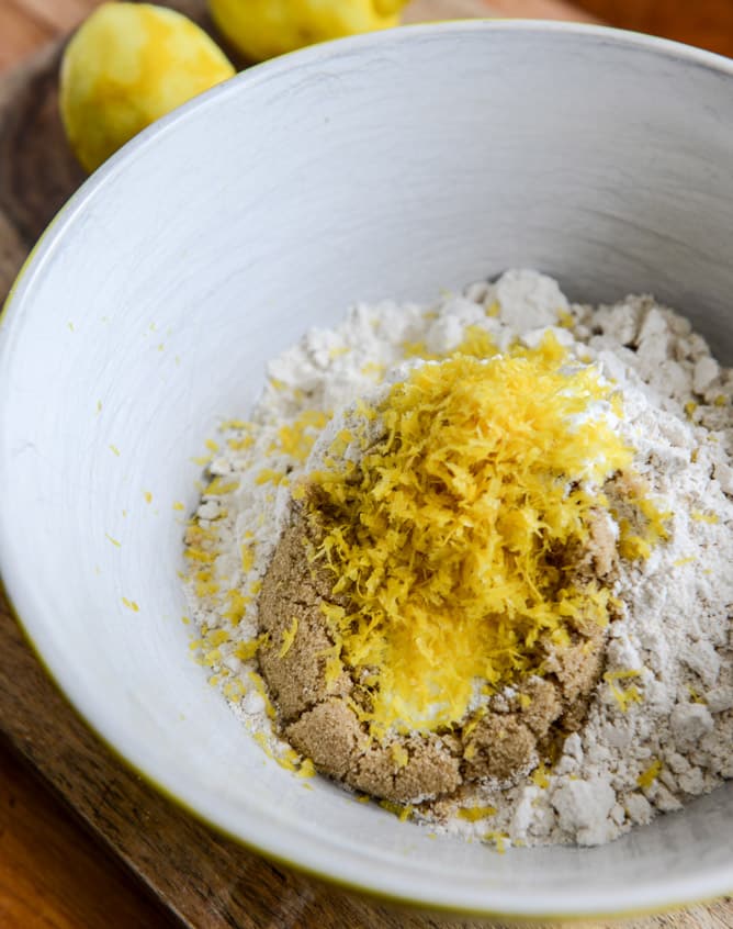 Brown Sugar Lemon Mascarpone Muffins I howsweeteats.com