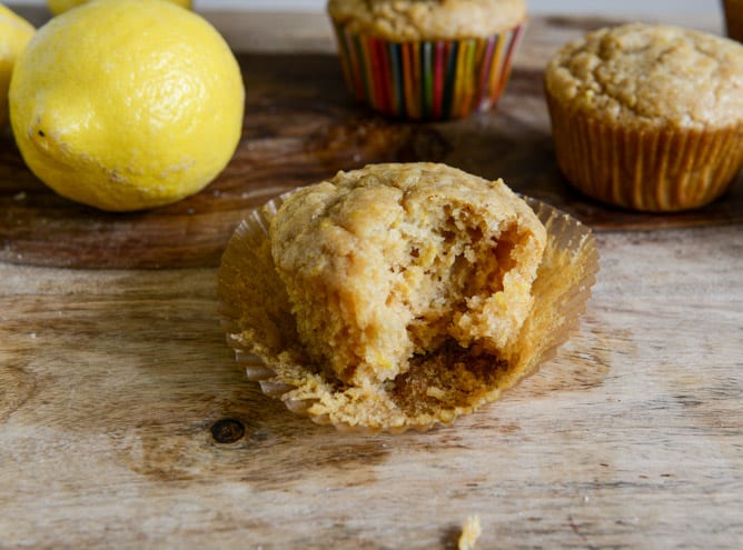 Brown Sugar Lemon Mascarpone Muffins I howsweeteats.com