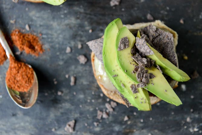 Taco-Rubbed Burgers with Avocado and Crushed Tortilla Chips I howsweeteats.com