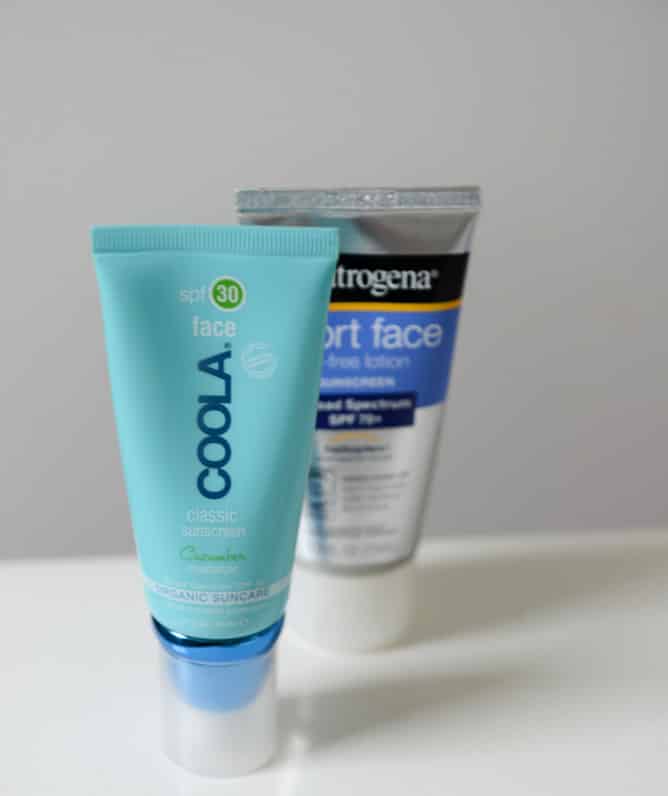 Coola Sunsceen and Neutrogena Sport Face I howsweeteats.com