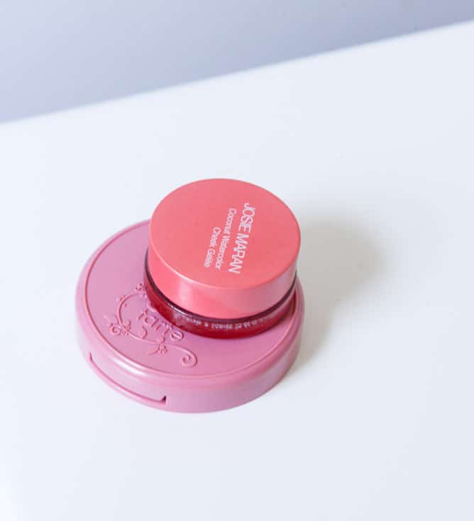 Josie Maran Coconut Watercolor Blush and Tarte Amazonian Clay Blush in Glisten I howsweeteats.com