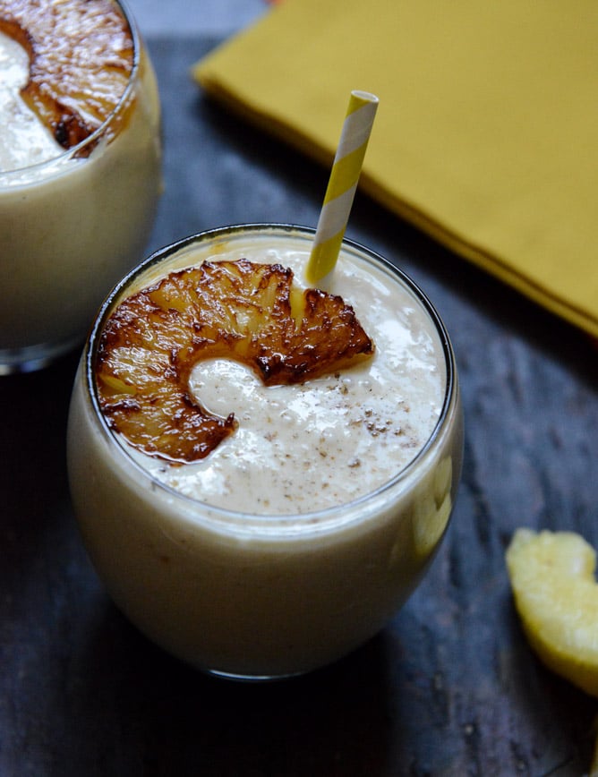 Caramelized Pineapple Lassi I howsweeteats.com