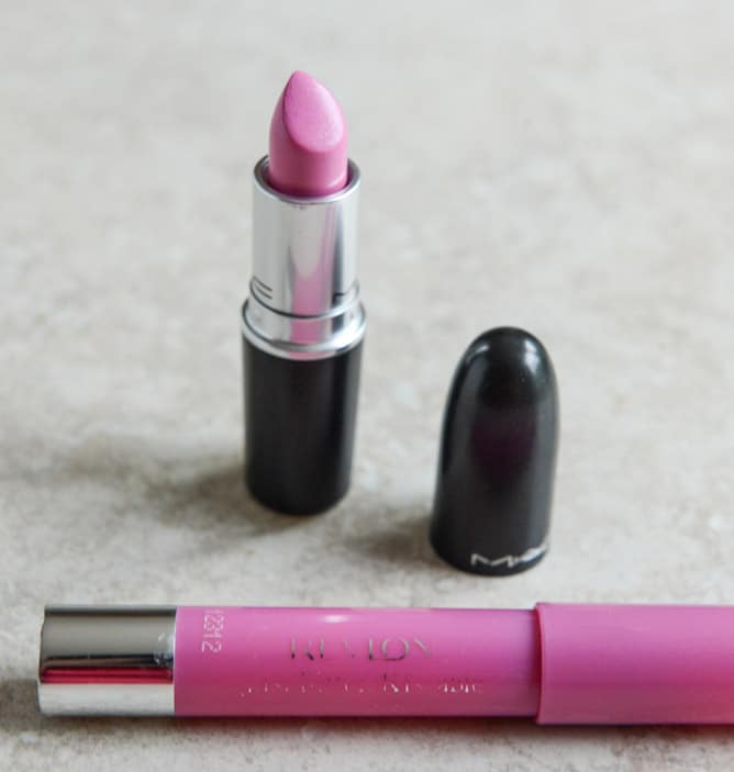 MAC St. Germain Lipstick and Revlon Balm Stain in Cherish