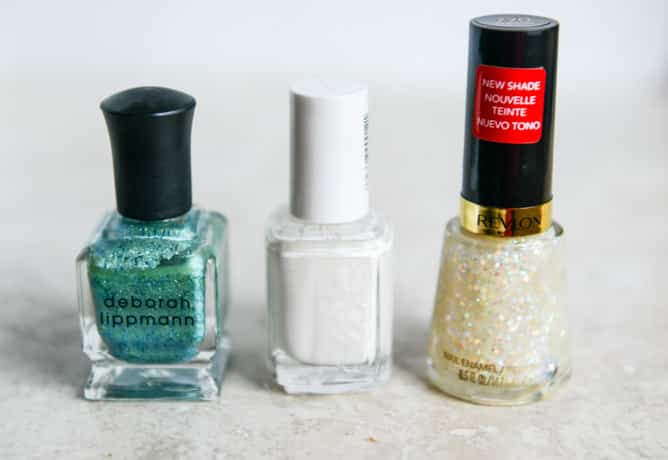 Deborah Lippman Mermaid's Dream, Essie Marshmallow, Revlon Heavenly I howsweeteats.com