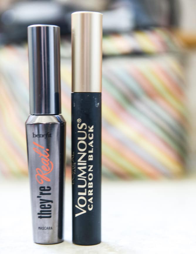 Loreal Voluminous Carbon Black and Benefit They're Real Mascara I howsweeteats.com