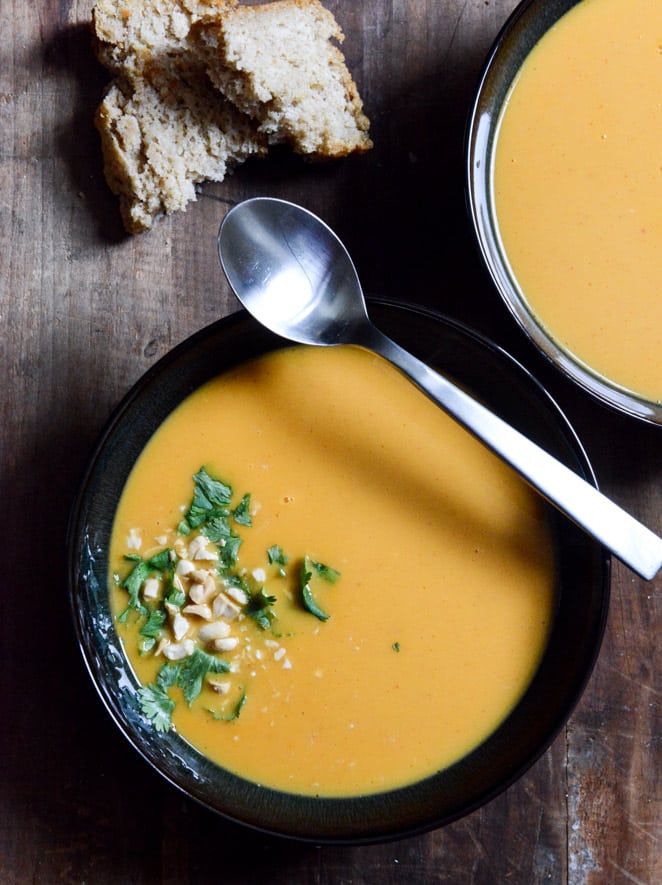 Thai Butternut Squash Soup I howsweeteats.com