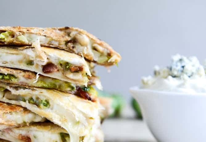 Brussels Bacon Bean Quesadillas I howsweeteats.com