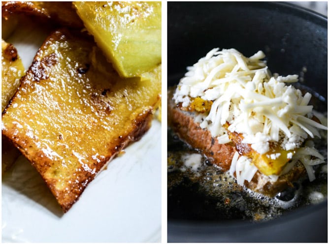 Caramelized Butternut Squash, Roasted Garlic + Coconut Butter Grilled Cheese I howsweeteats.com