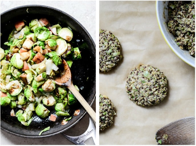 Crispy Autumn Veg Burgers with Apple Cider Slaw I howsweeteats.com
