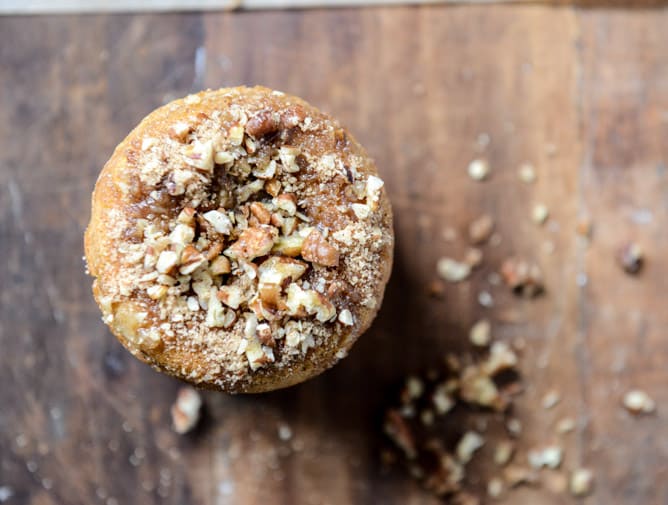 Sweet Potato Pecan Pie Doughnuts I howsweeteats.com
