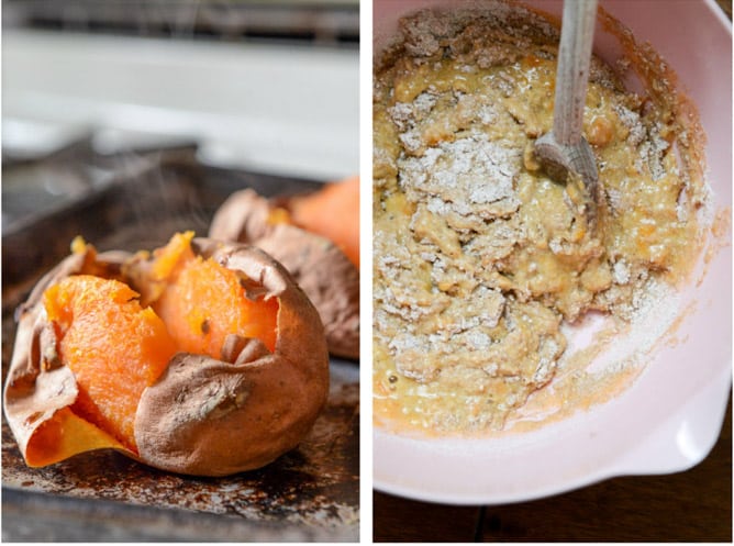 Sweet Potato Pecan Pie Doughnuts I howsweeteats.com