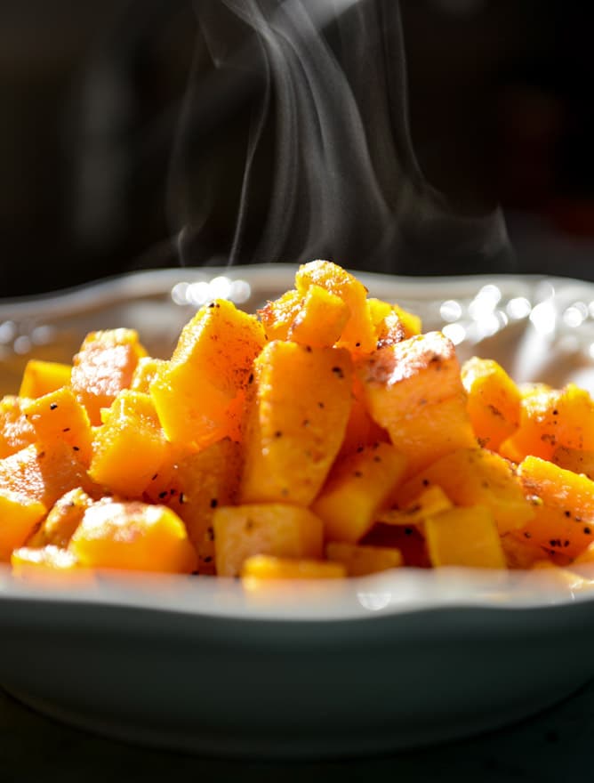 Spiced Butternut Squash, Garlic Butter Mushroom and Fontina Nachos with Crispy Sage I howsweeteats.com