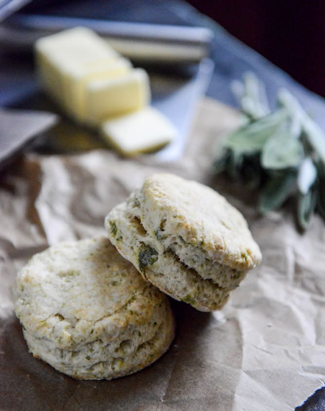 sage butter biscuits I howsweeteats.com sage butter biscuits I howsweeteats.com
