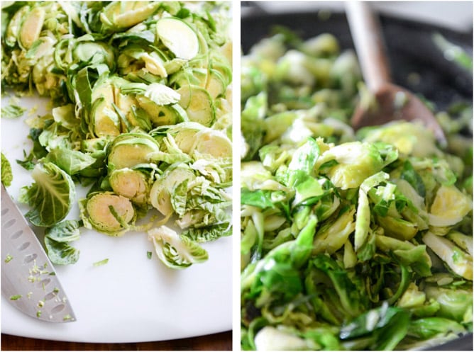 cheesy brussels sprouts lasagna I howsweeteats.com