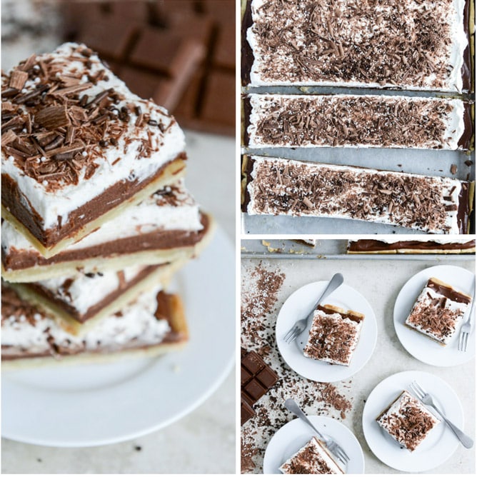 Chocolate Cream Slab Pie I howsweeteats.com