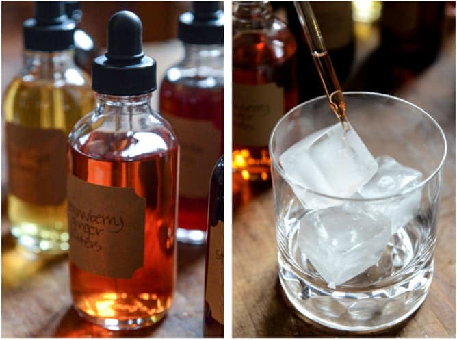 Homemade Cocktail Bitters: Cherry Vanilla, Chocolate, Grapefruit & Strawberry Ginger I howsweeteats.com