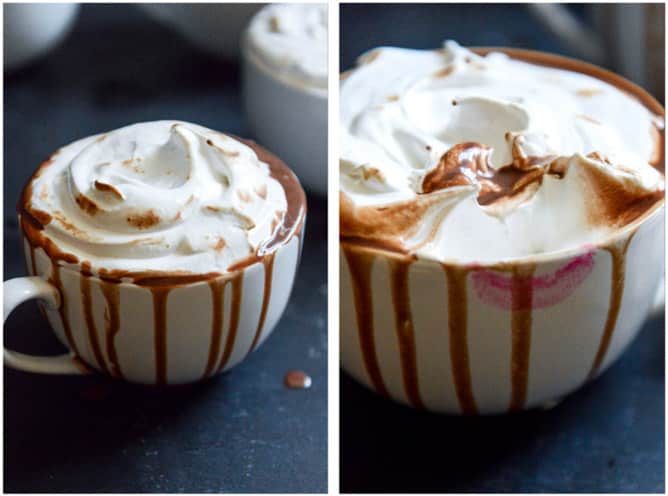 Toasted Marshmallow Cream Hot Chocolate I howsweeteats.com