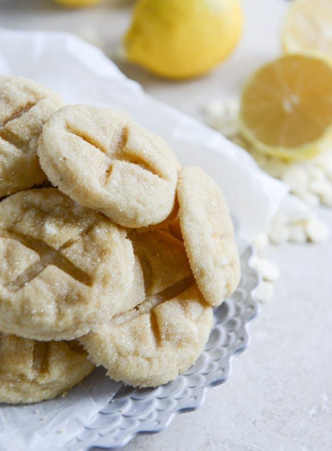 white chocolate lemon butter cookies I howsweeteats.com
