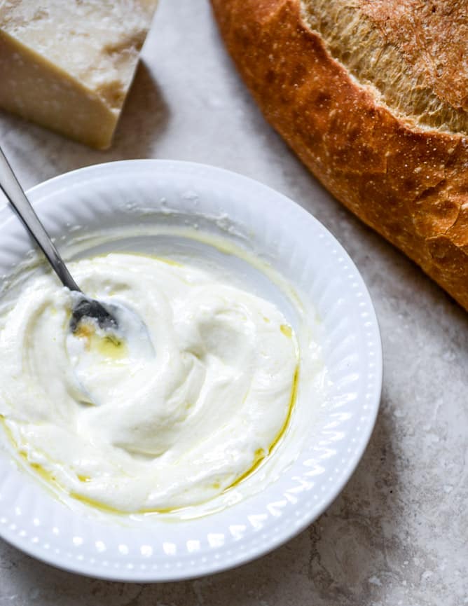 Warm Brussels Caesar with Bacon Ciabatta Croutons I howsweeteats.com