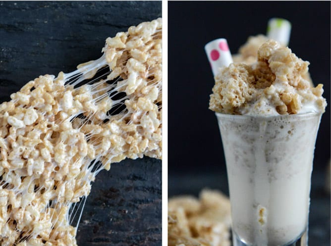 Spiked Rice Krispie Treat Shake Shooters I howsweeteats.com
